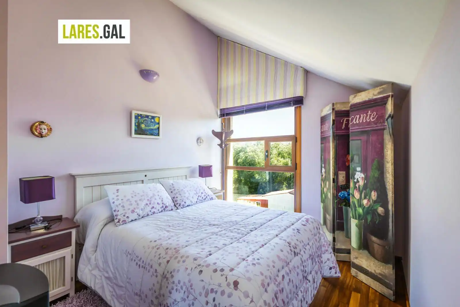 Schlafzimmer von Einfamilien-Reihenhaus zum Verkauf in Cangas  mit Heizung, Terrasse und Abstellraum