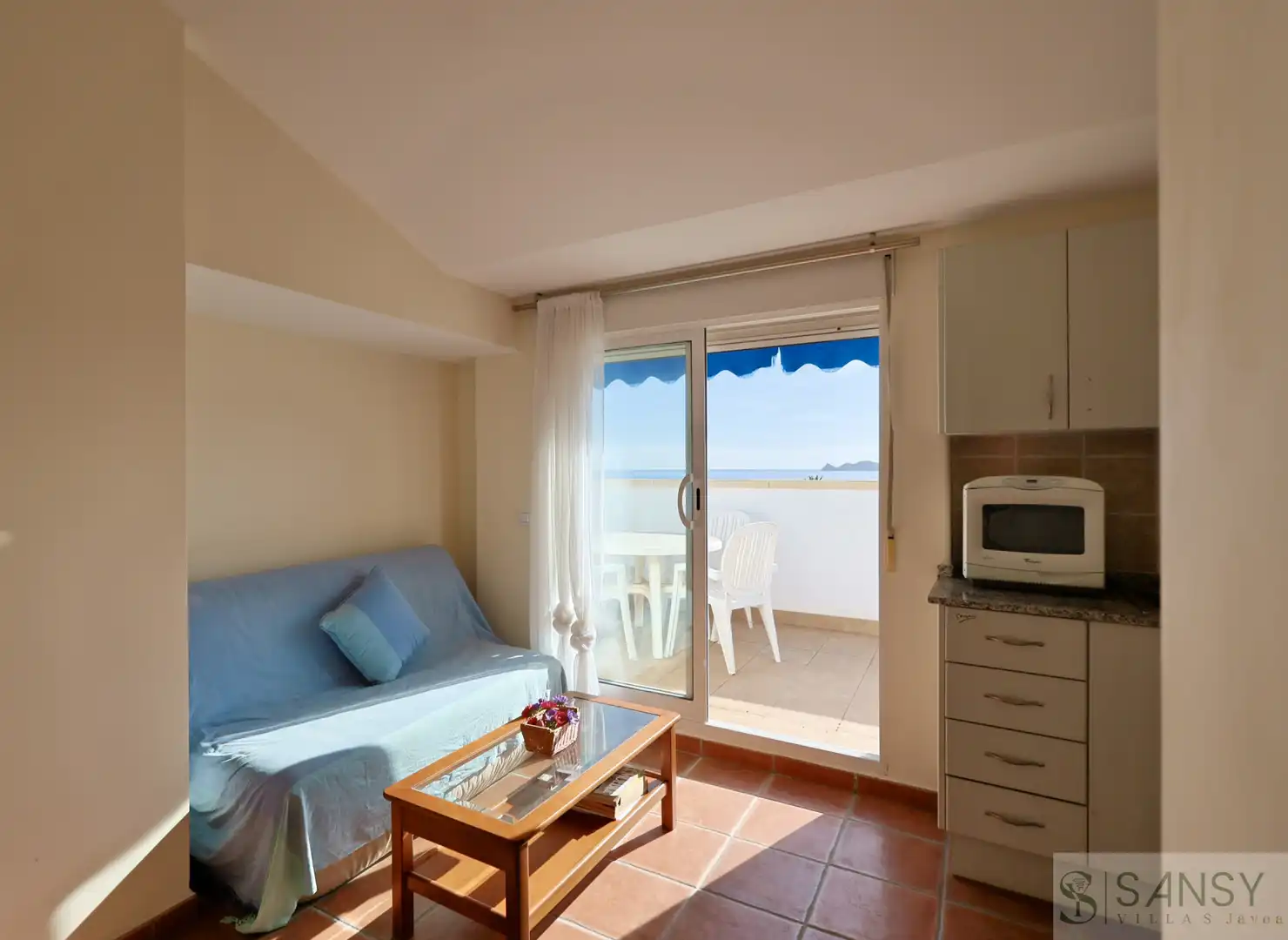 Dormitori de Apartament en venda en Jávea / Xàbia amb Terrassa i Piscina comunitària