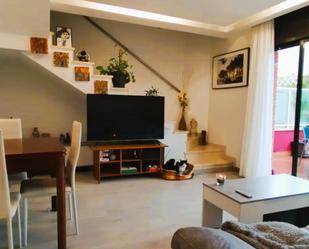 Living room of Duplex for sale in Bigues i Riells  with Heating, Parquet flooring and Terrace