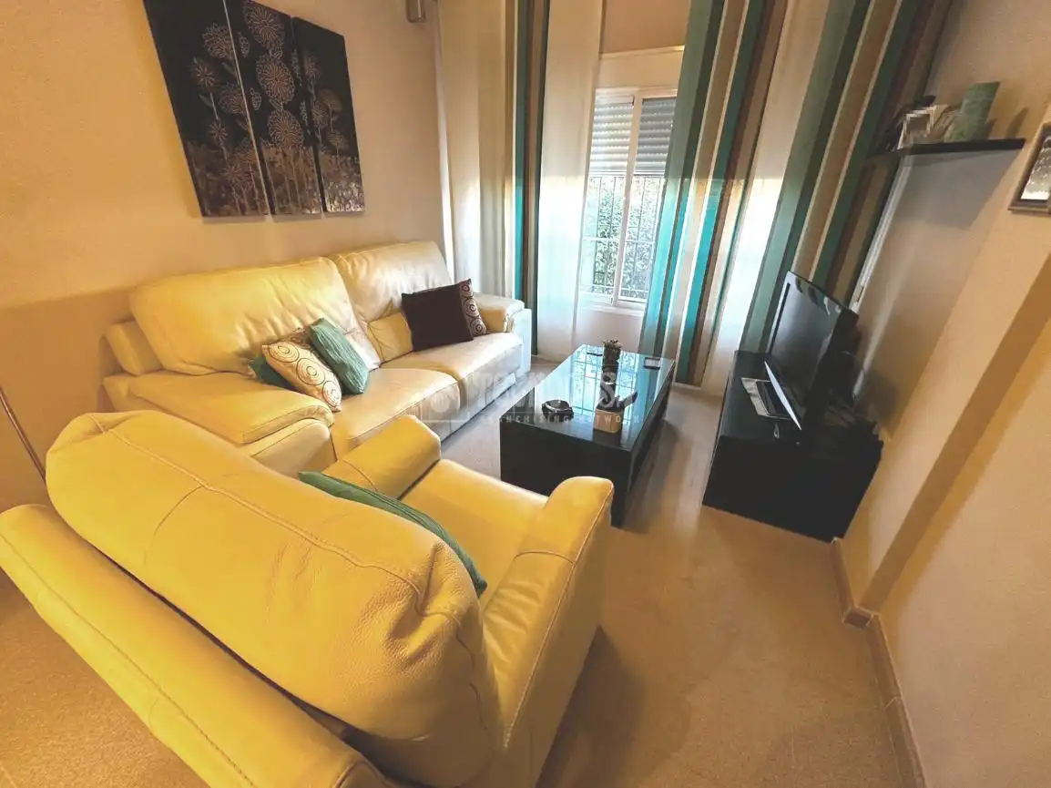 Sala de estar de Casa adosada en venta en Málaga con Aire acondicionado, Jardín privado y Terraza