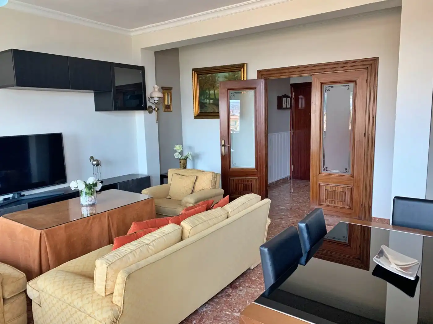 Sala de estar de Piso de alquiler en Málaga con Aire acondicionado, Calefacción y Amueblado