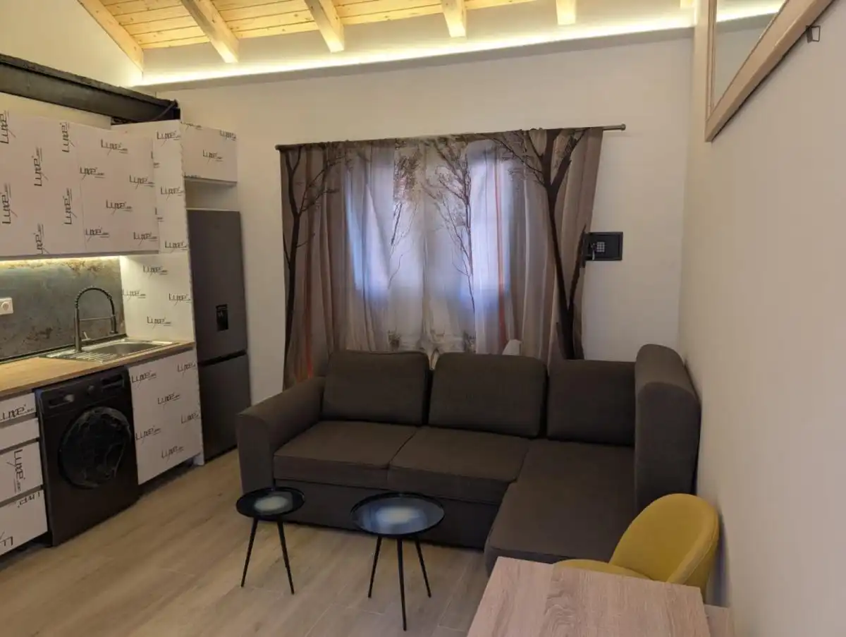 Living room of Houses for rent in Madrid  with Air Conditioner, Furnished and Washing machine