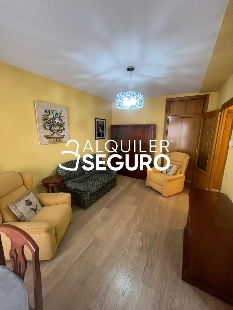 Sala de estar de Piso de alquiler en Madrid con Aire acondicionado, Calefacción y Trastero