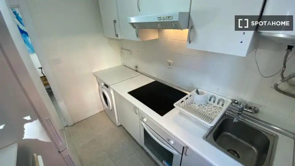 Kitchen of Flat for share in Madrid  with Air Conditioner, Terrace and Furnished