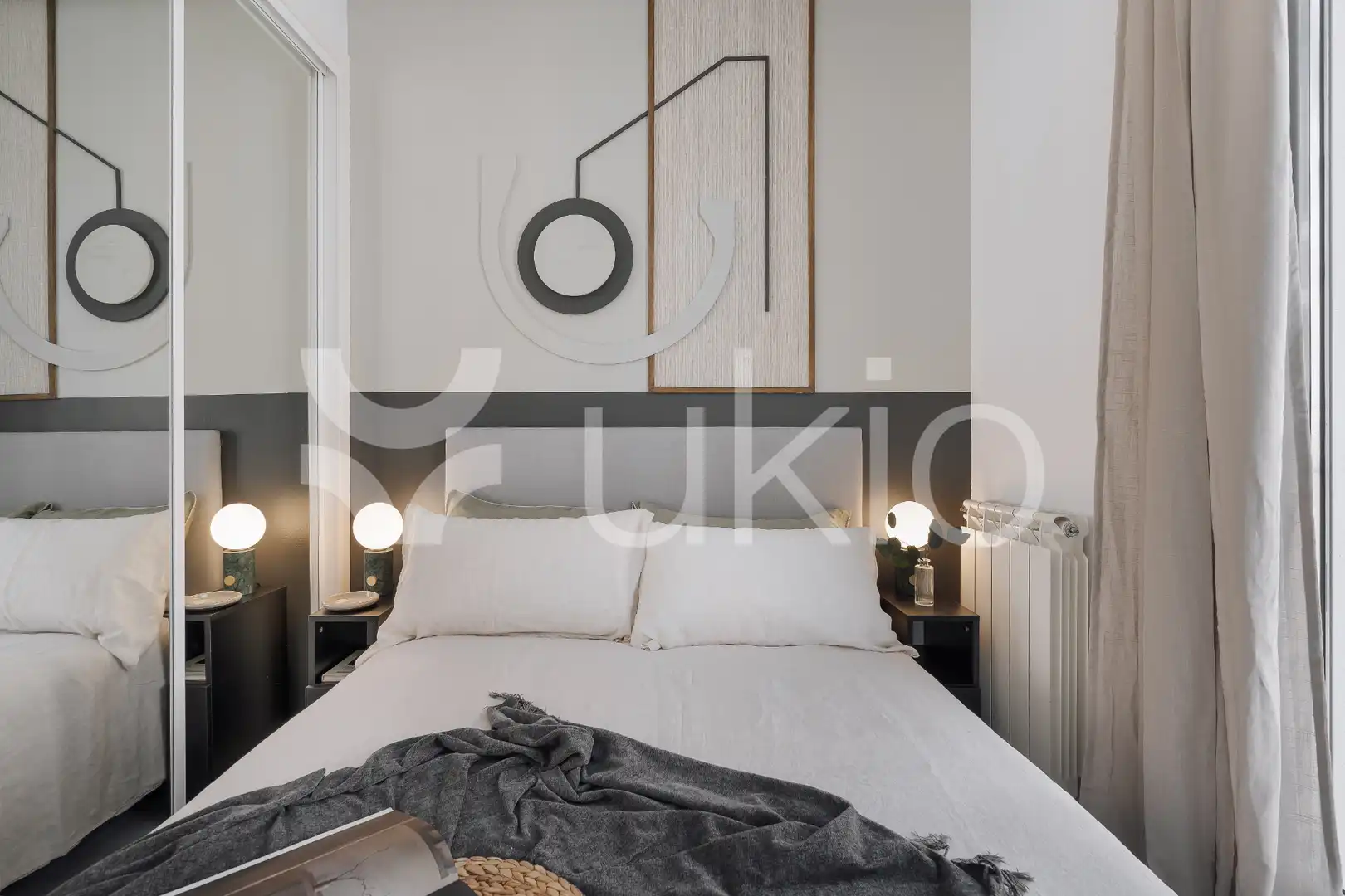 Habitación de Apartamento de alquiler en Madrid con Aire acondicionado, Calefacción y Amueblado