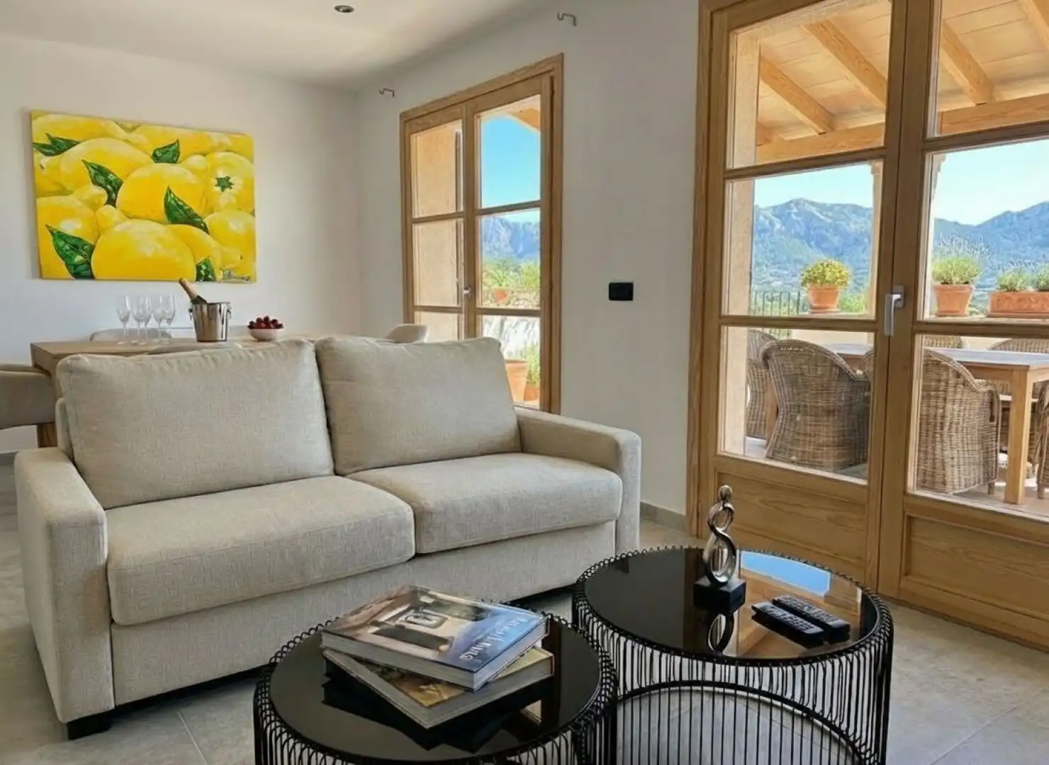 Living room of Houses for rent in Campanet  with Heating, Private garden and Terrace