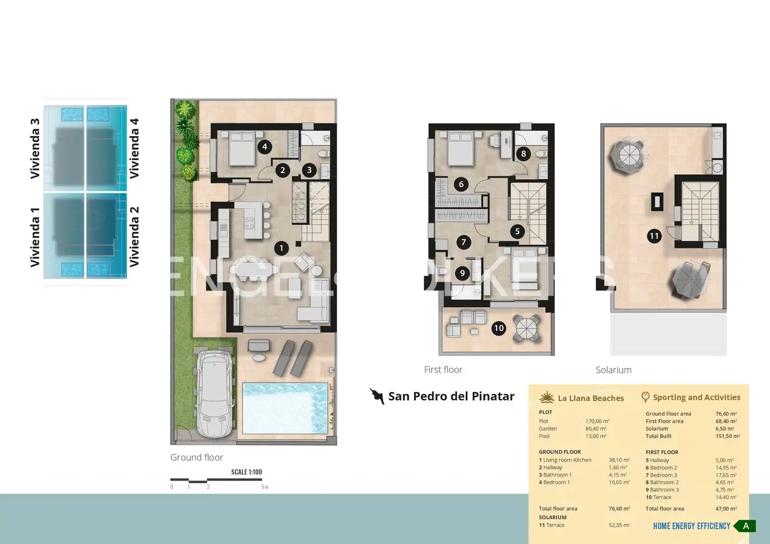 Casa o chalet en venta en San Pedro del Pinatar con Aire acondicionado, Calefacción y Jardín privado