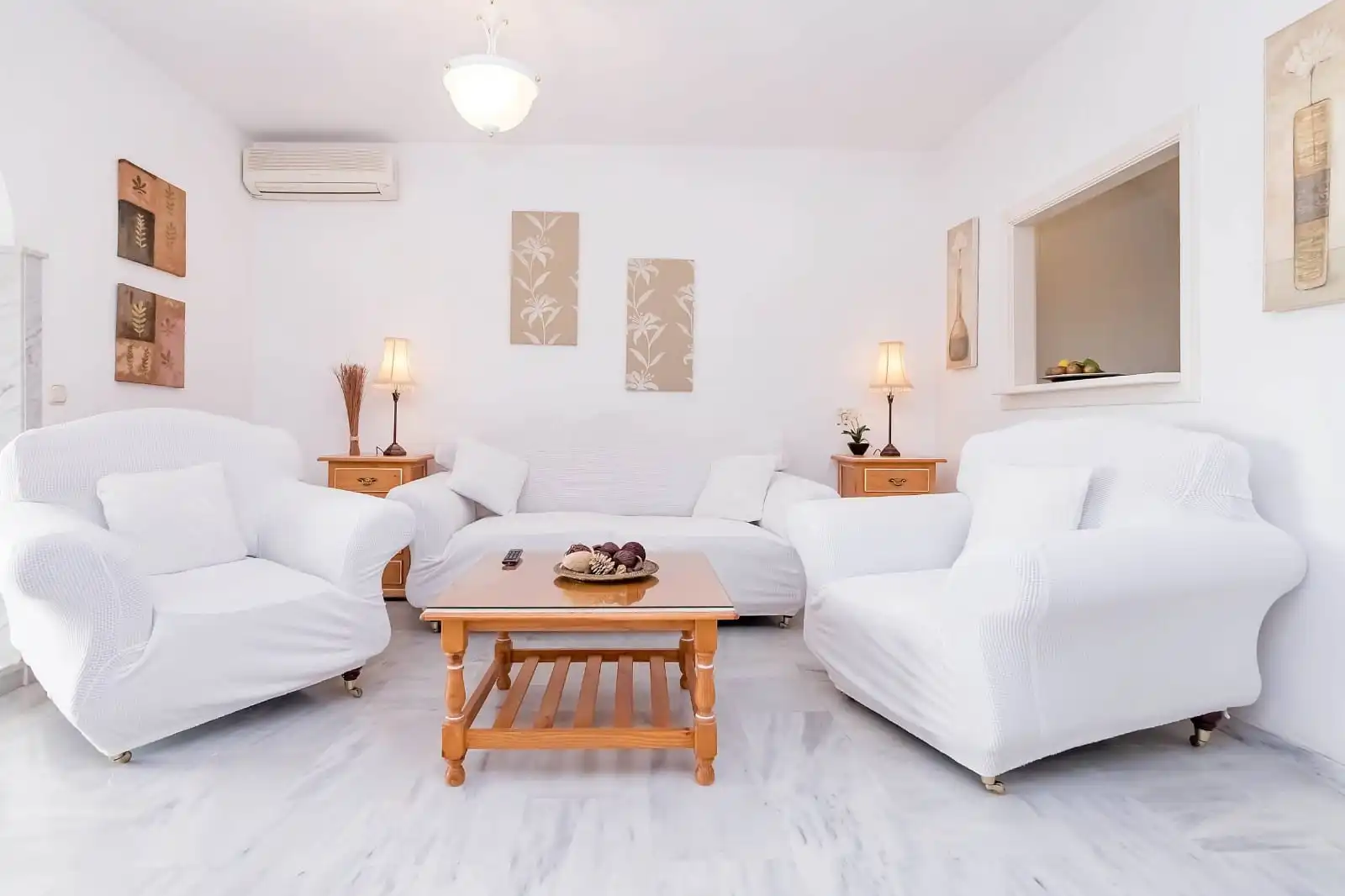 Wohnzimmer von Wohnung zur Miete in Benalmádena mit Klimaanlage, Terrasse und Möbliert