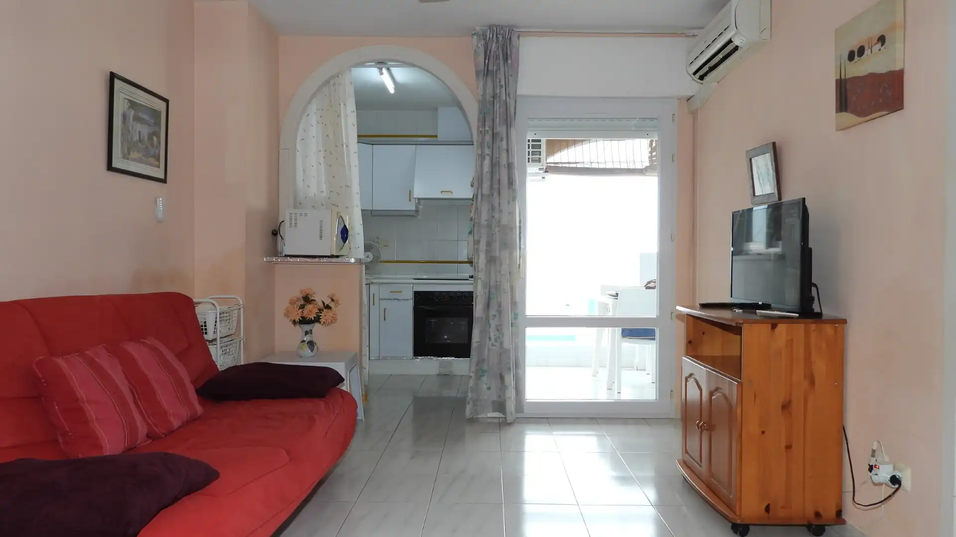 Sala de estar de Piso en venta en La Manga del Mar Menor con Aire acondicionado, Calefacción y Terraza