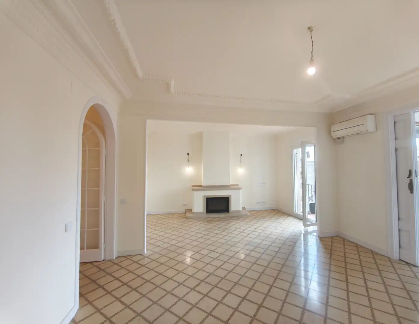 Living room of Flat for rent in Barcelona  with Air Conditioner, Terrace and Oven