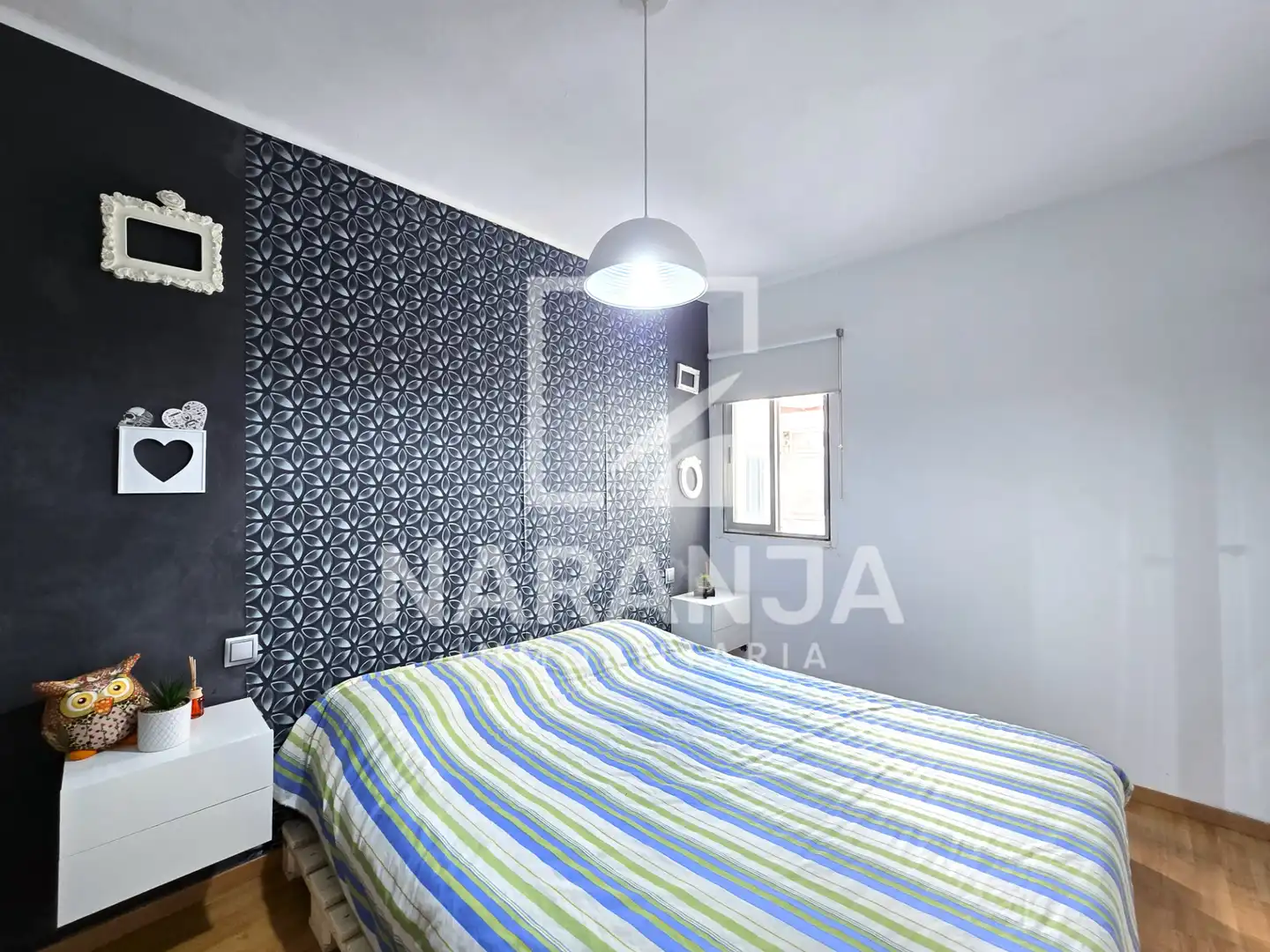 Schlafzimmer von Wohnung zum Verkauf in Santa Coloma de Gramenet mit Klimaanlage und Möbliert