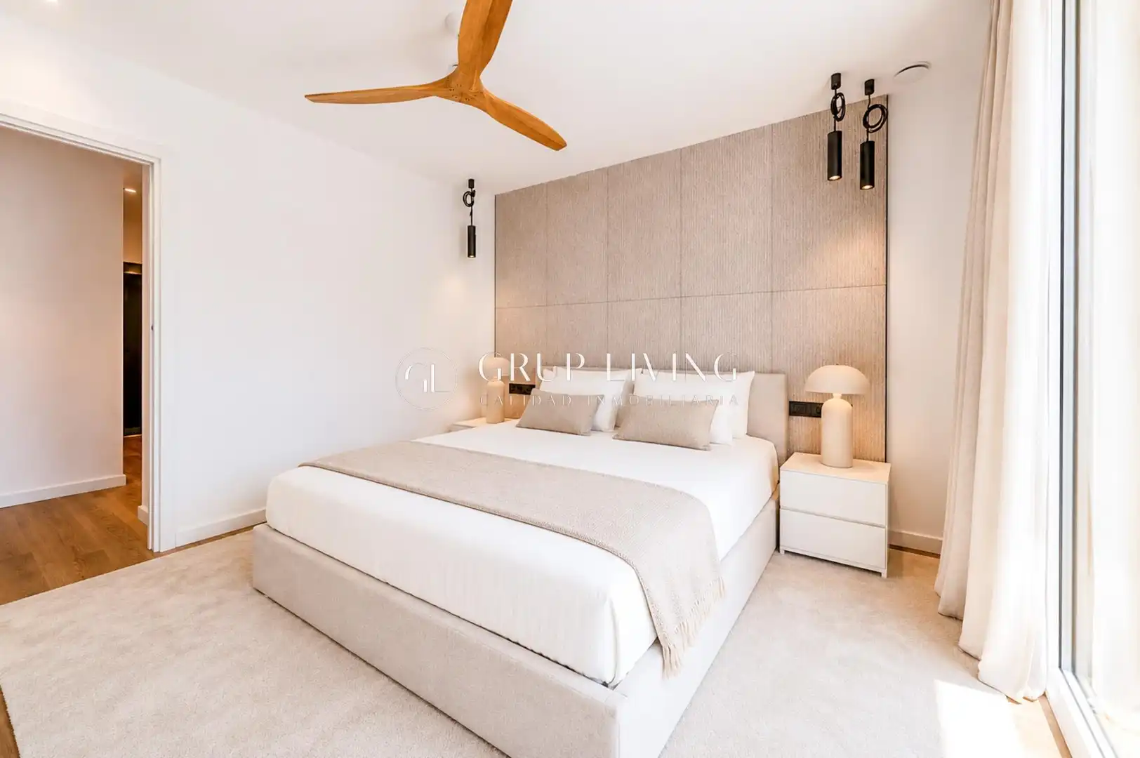 Schlafzimmer von Haus oder Chalet zur Miete in Sitges mit Klimaanlage, Heizung und Privatgarten