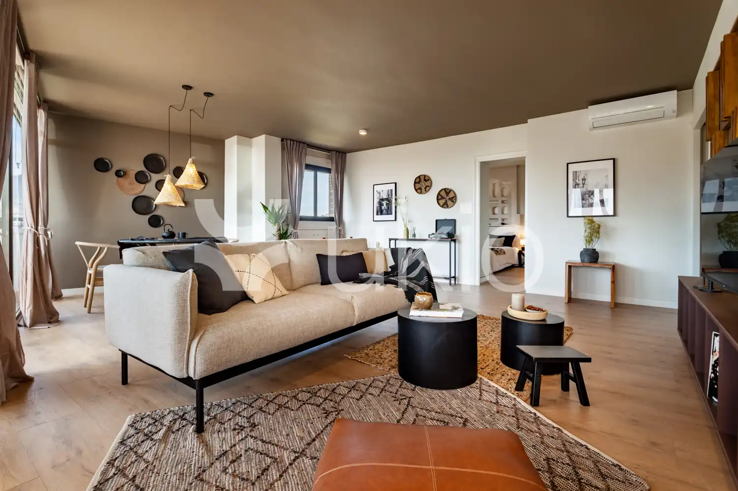 Living room of Apartments for rent in Barcelona  with Air Conditioner, Heating and Terrace