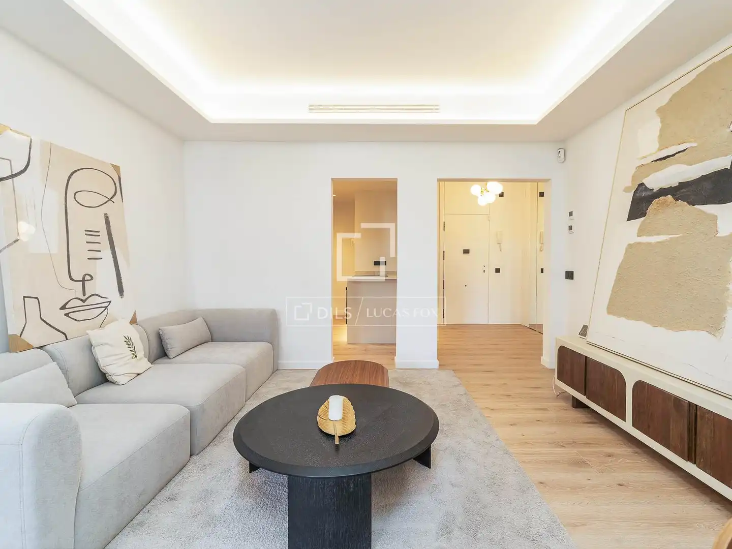 Sala de estar de Piso en venta en Barcelona con Aire acondicionado, Calefacción y Parquet