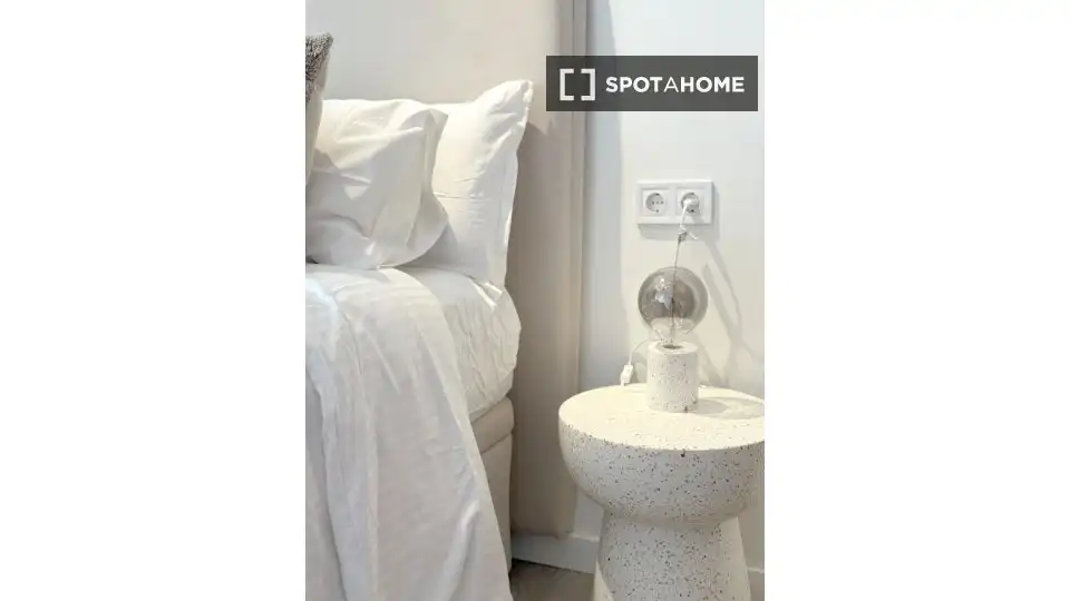 Schlafzimmer von Wohnung zur untervermieten in  Palma de Mallorca mit Klimaanlage, Terrasse und Möbliert