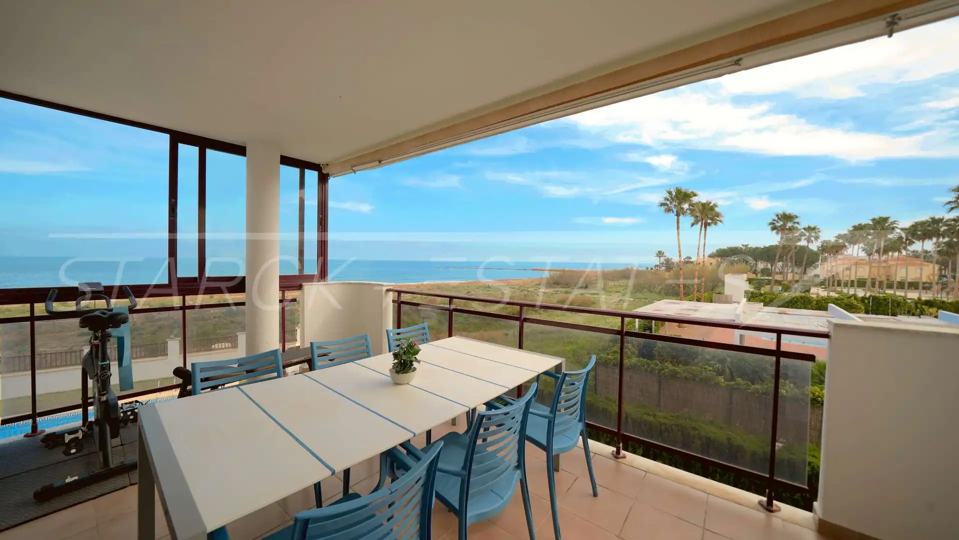 Terrasse von Wohnungen zum Verkauf in El Verger mit Klimaanlage