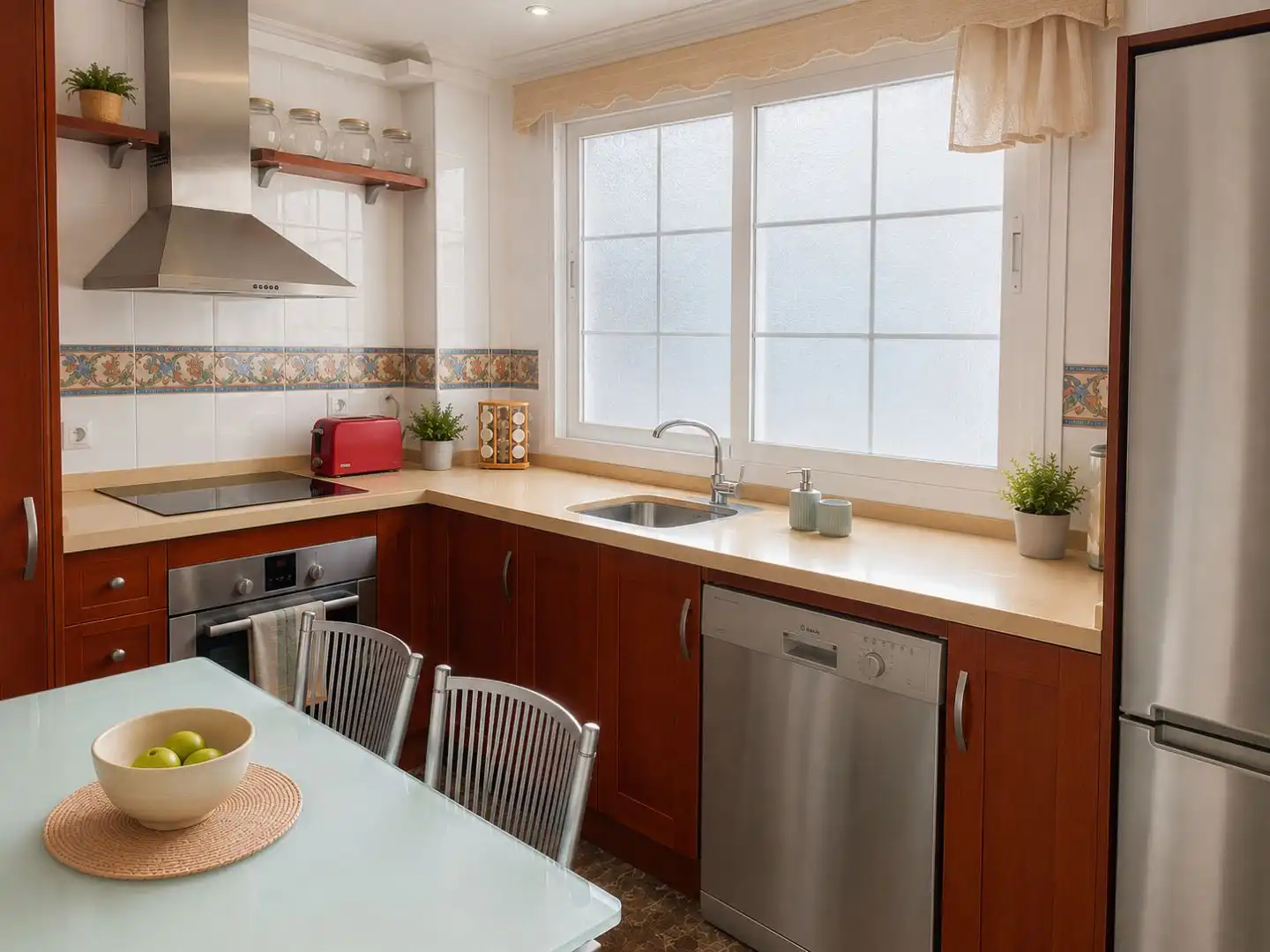 Cocina de Piso de alquiler en Málaga Capital con Aire acondicionado, Terraza y Balcón
