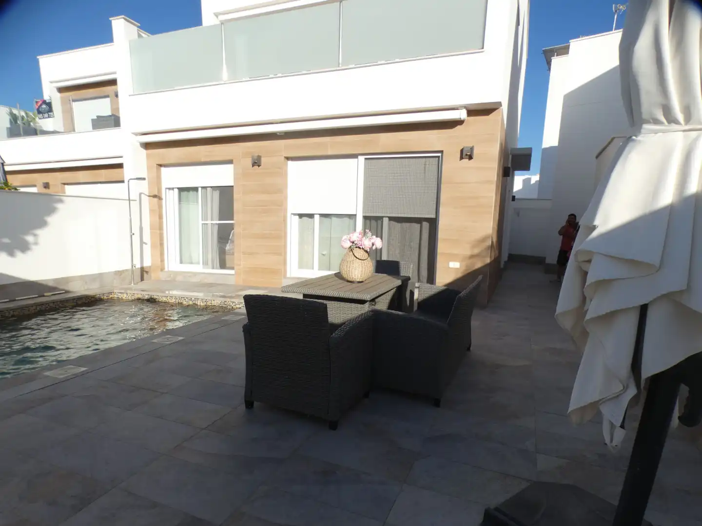 Terraza de Casa adosada en venta en San Pedro del Pinatar con Aire acondicionado, Calefacción y Jardín privado