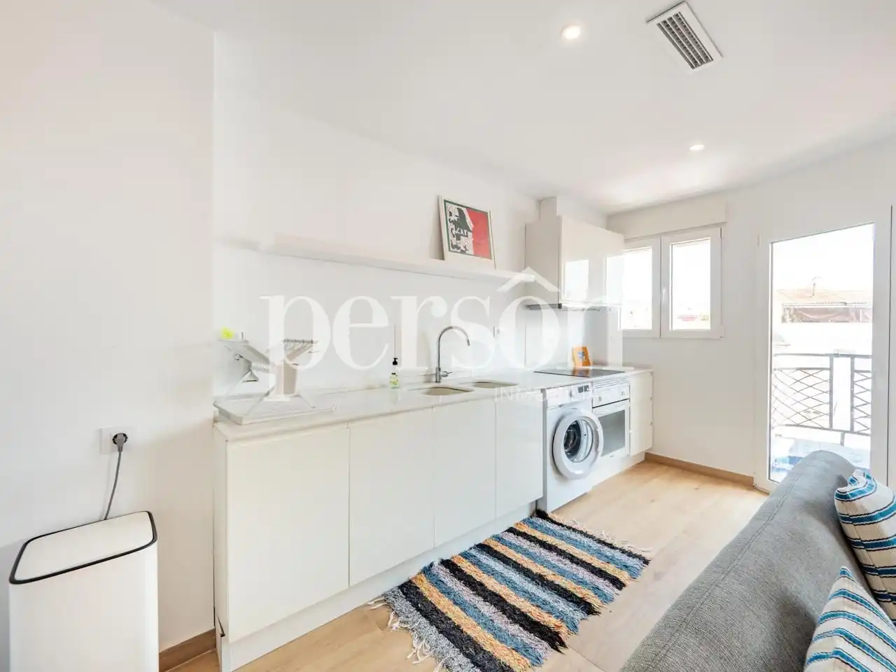 Küche von Wohnung zur Miete in Valencia mit Klimaanlage, Terrasse und Möbliert