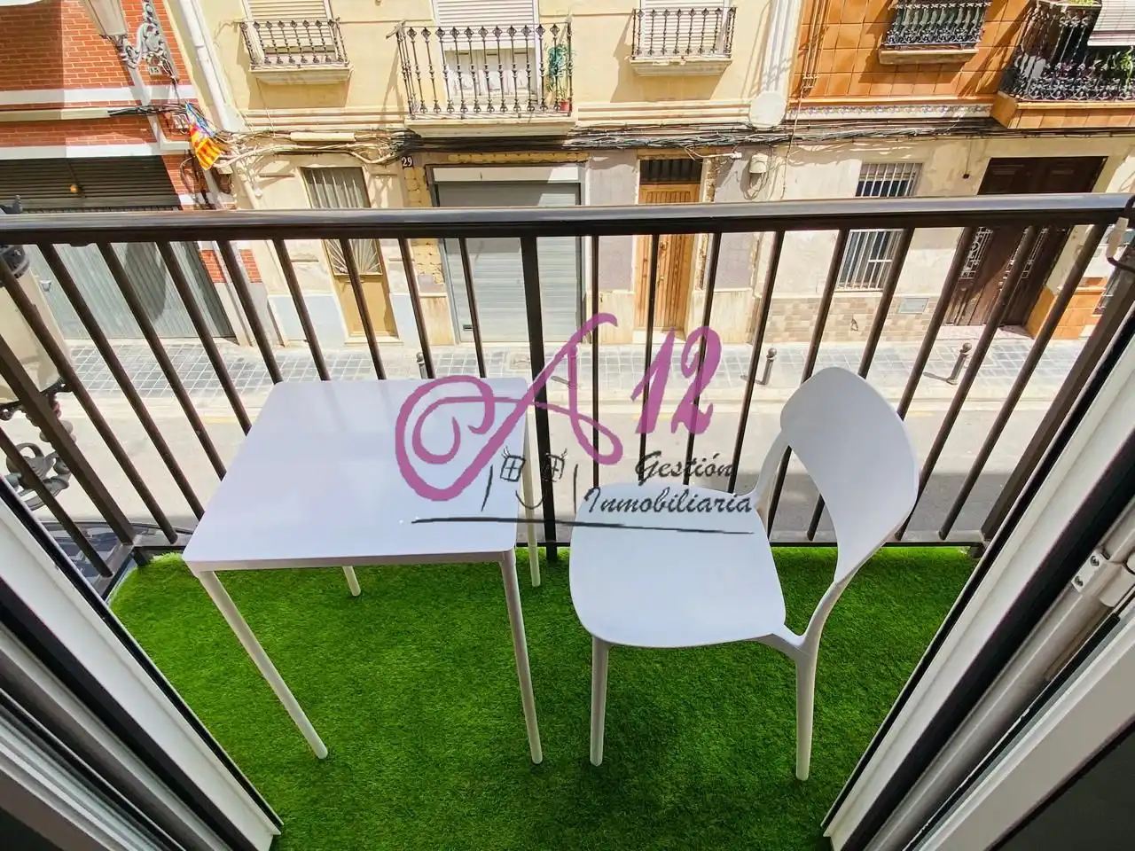 Terraza de Piso de alquiler en Valencia con Aire acondicionado, Calefacción y Parquet