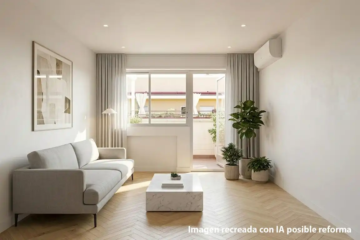 Wohnzimmer von Dachboden zum Verkauf in Madrid mit Klimaanlage, Heizung und Parkett