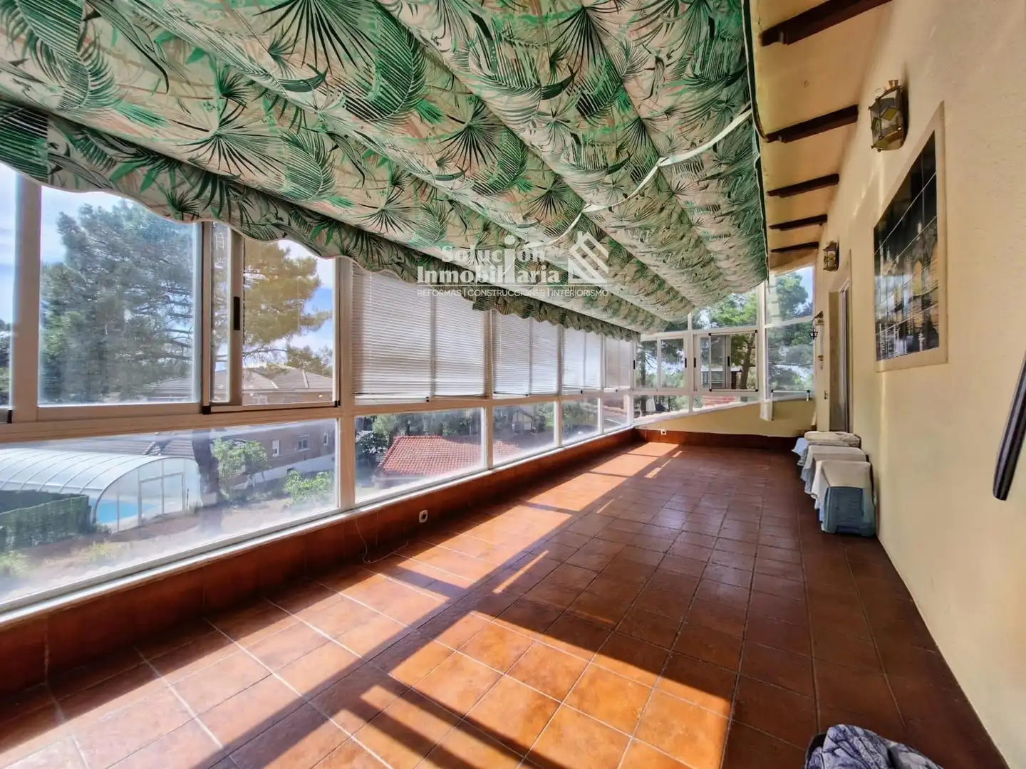 Terrasse von Einfamilien-Reihenhaus zum Verkauf in Alba de Tormes mit Heizung, Abstellraum und Schwimmbad