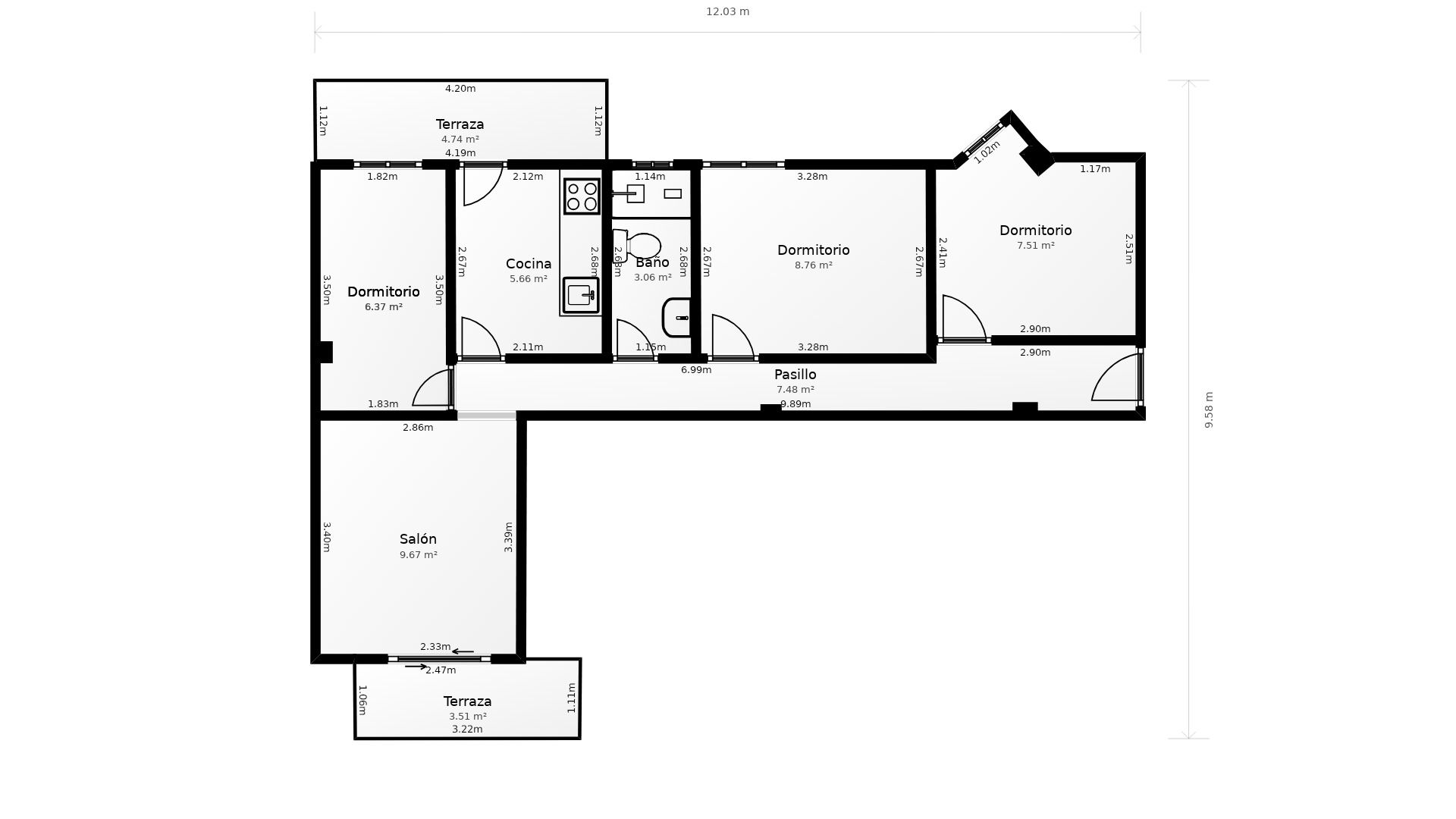 Pis de lloguer en Alcorcón amb Terrassa, Moblat i Forn