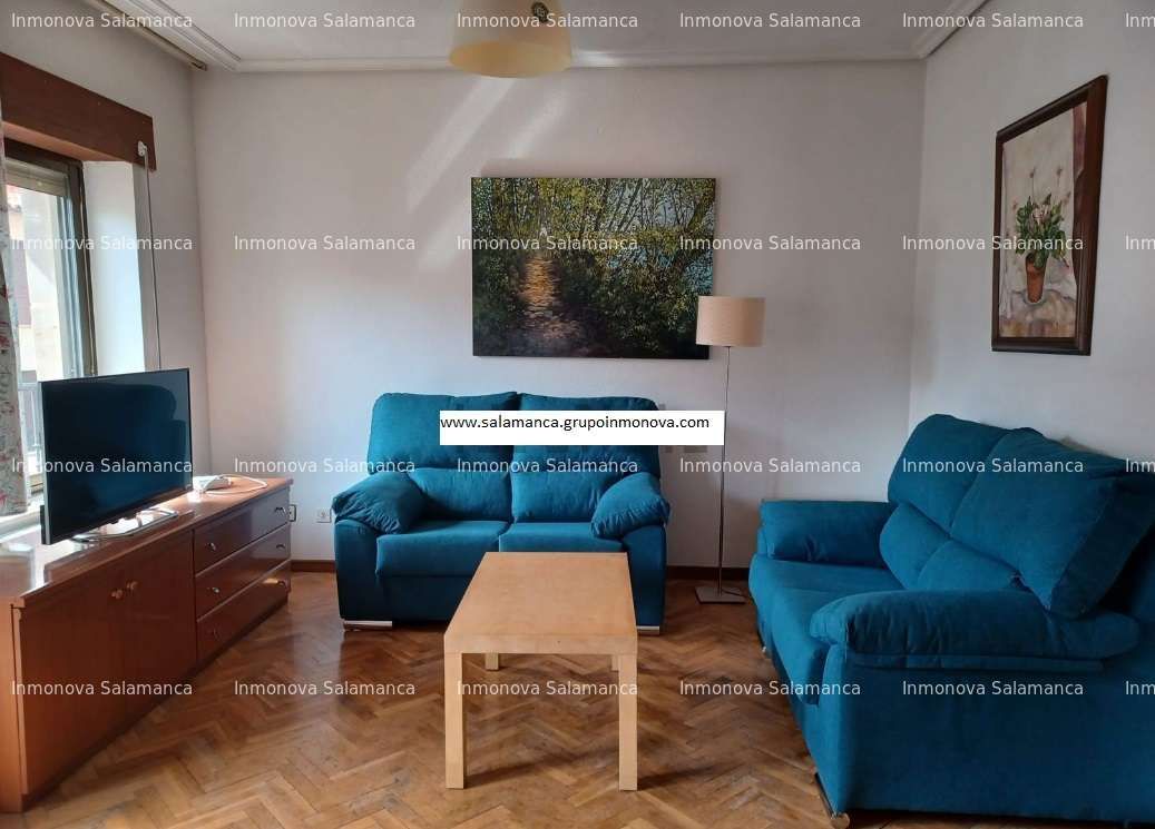 Sala d'estar de Pis de lloguer en Salamanca Capital amb Calefacció, Terrassa i Moblat