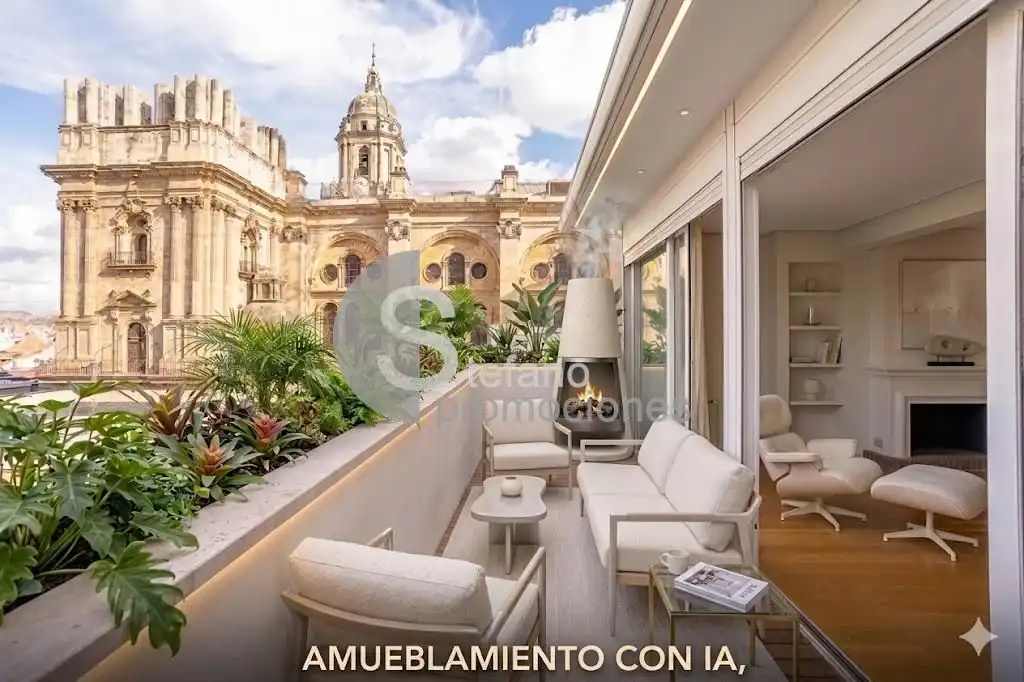 Terraza de Ático de alquiler en Málaga con Aire acondicionado, Calefacción y Parquet