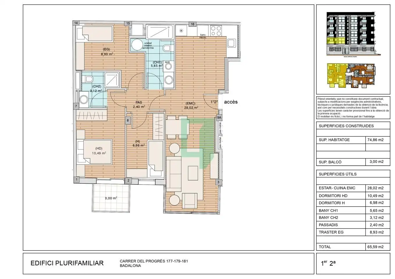 Piso en venta en Badalona con Aire acondicionado y Terraza