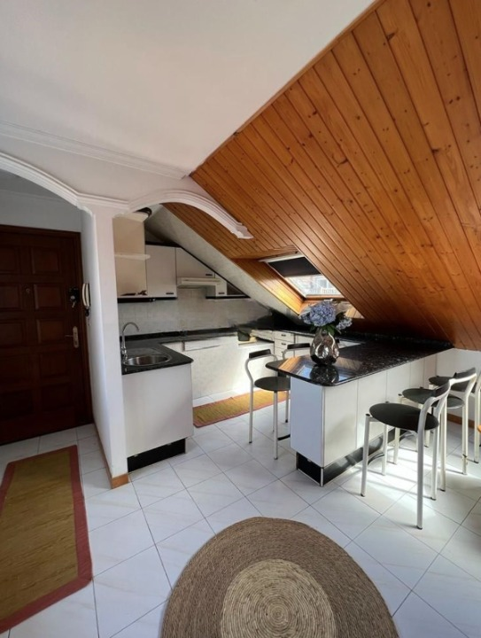 Kitchen of Flat for sale in Sanxenxo  with Heating, Terrace and Furnished