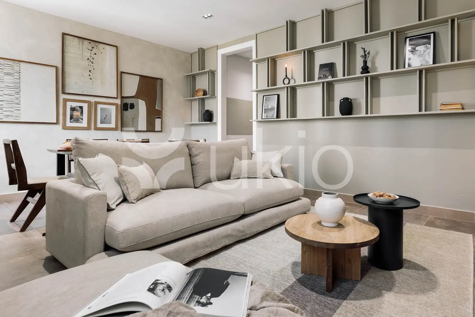 Sala de estar de Apartamento de alquiler en Barcelona con Aire acondicionado, Calefacción y Amueblado