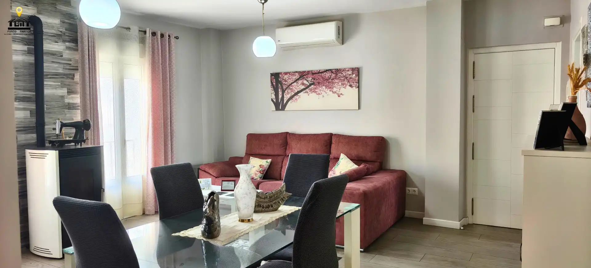 Sala de estar de Casa o chalet en venta en Manzanilla con Aire acondicionado, Amueblado y Horno