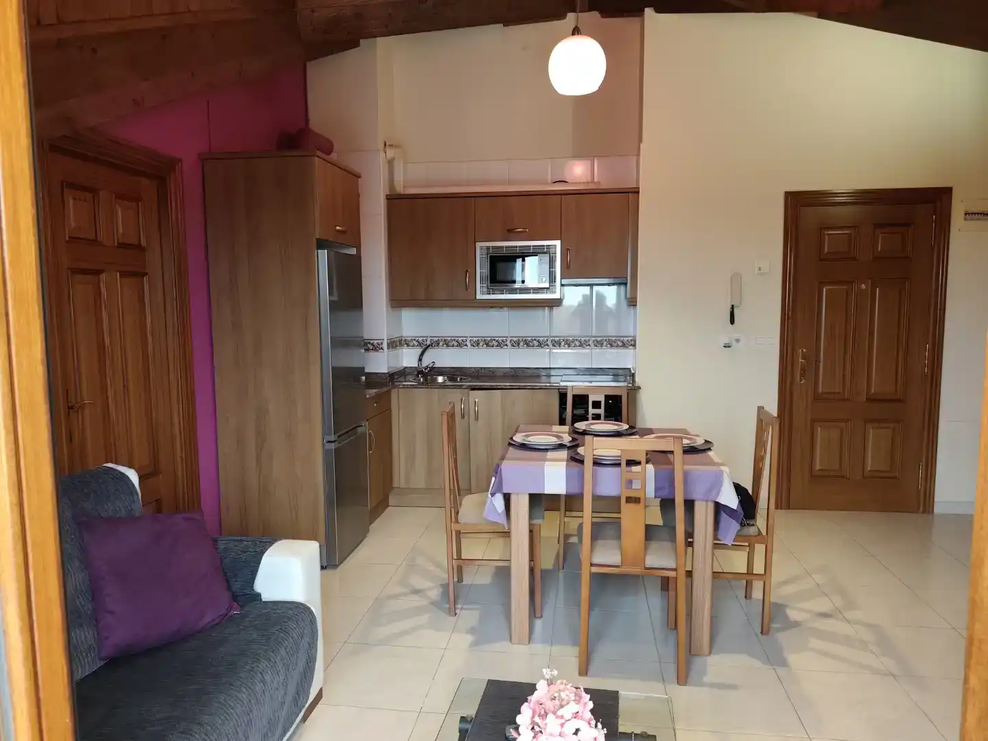 Küche von Wohnung zur Miete in Ribadedeva mit Privatgarten, Schwimmbad und Möbliert