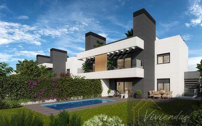 Exterior view of House or chalet for sale in  Madrid Capital  with Swimming Pool