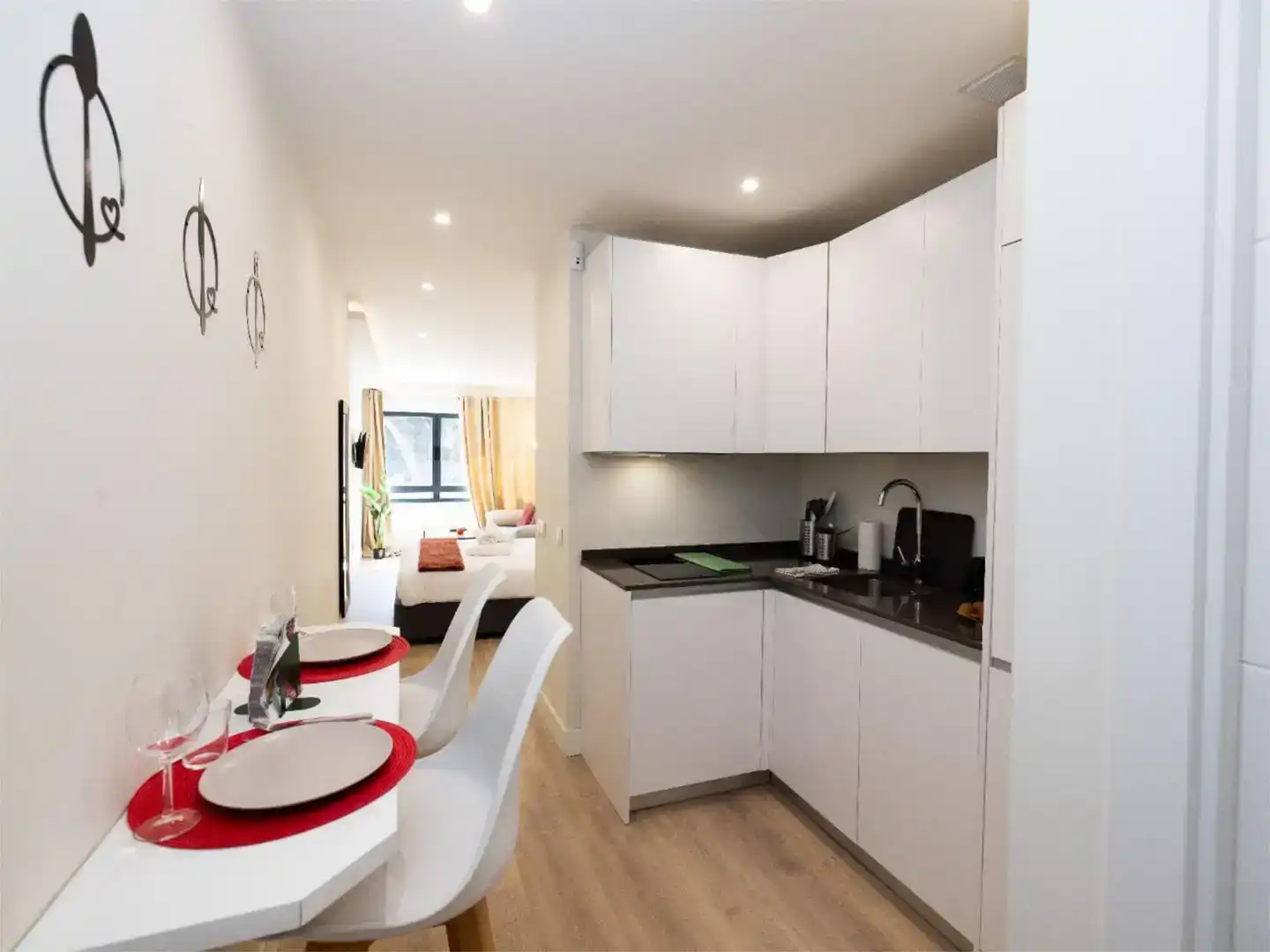 Cocina de Apartamento de alquiler en Madrid con Aire acondicionado y Amueblado