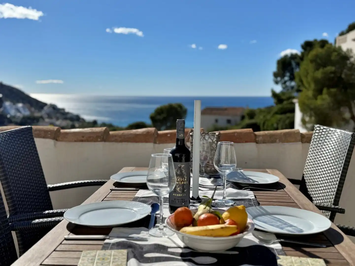 Terrasse von Wohnungen zum Verkauf in Moraira mit Klimaanlage, Heizung und Terrasse