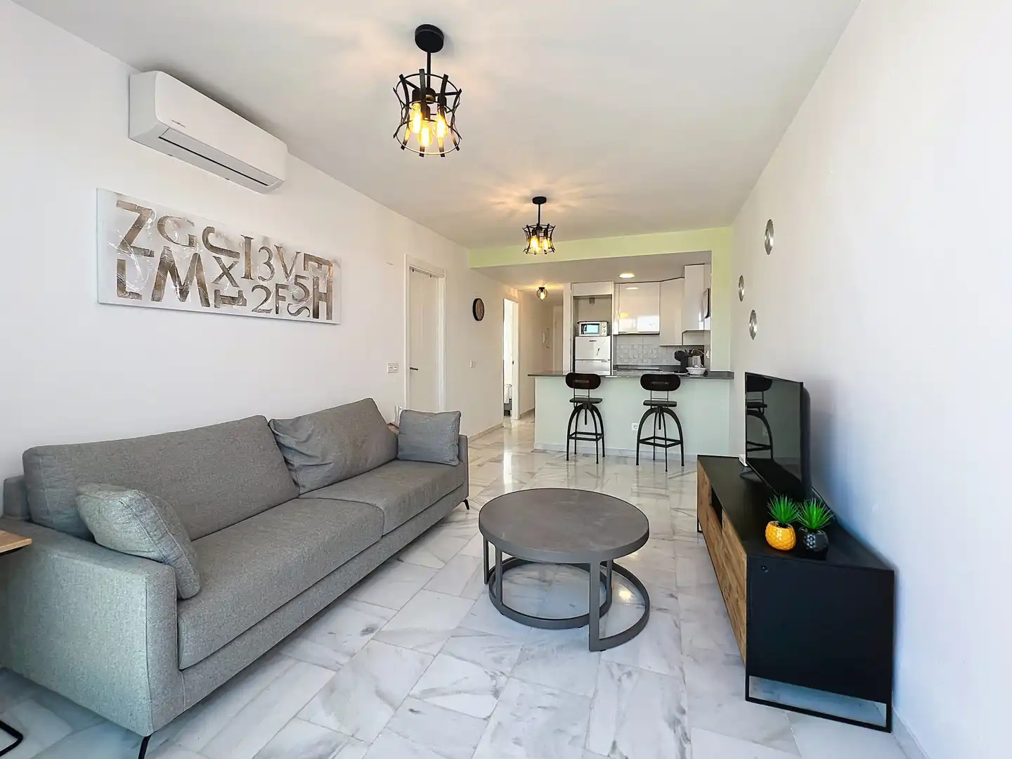 Living room of Attic for sale in Casares  with Air Conditioner, Terrace and Furnished