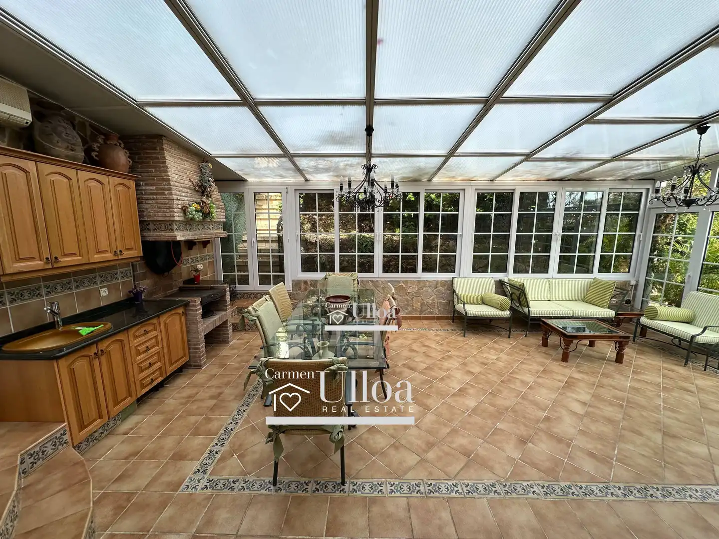 Terrassa de Casa o xalet en venda en Alicante / Alacant amb Aire condicionat, Calefacció i Jardí privat