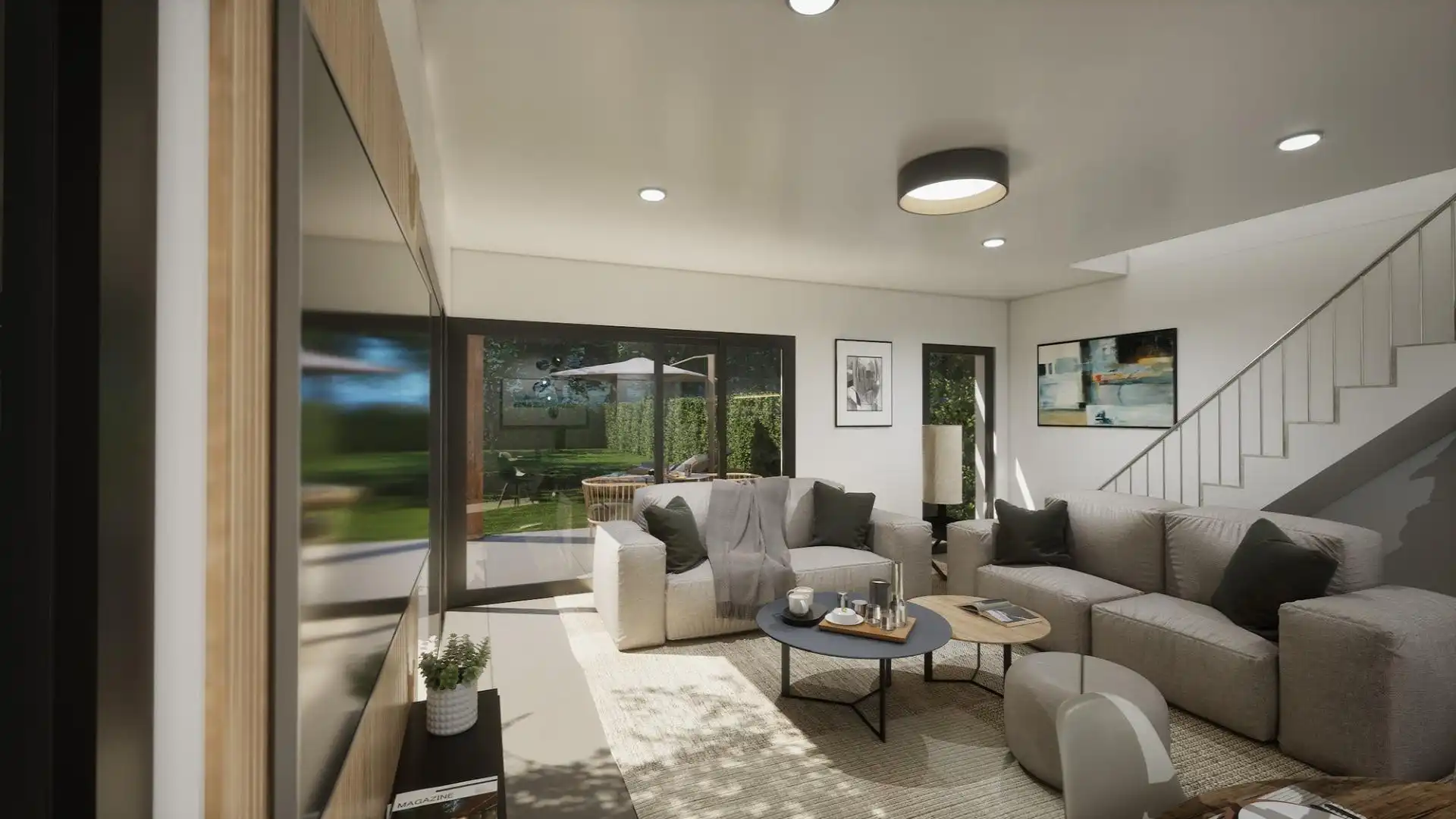 Sala de estar de Casa o chalet en venta en Vacarisses con Aire acondicionado, Jardín privado y Terraza