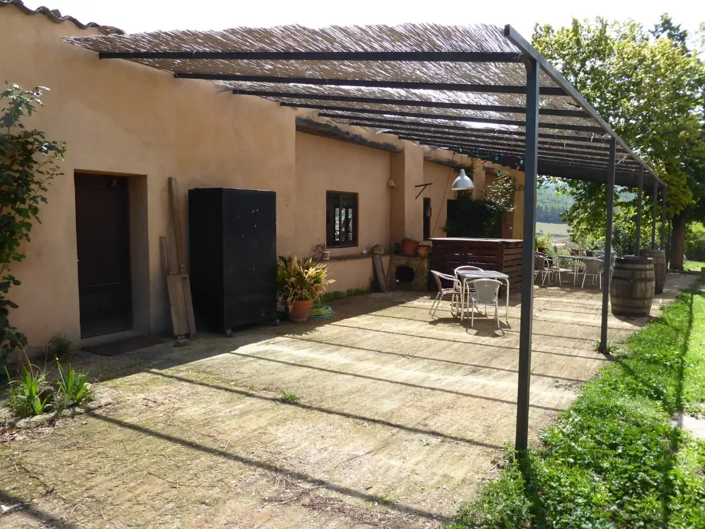 Terraza de Finca rústica en venta en Sant Martí de Tous con Aire acondicionado, Calefacción y Jardín privado