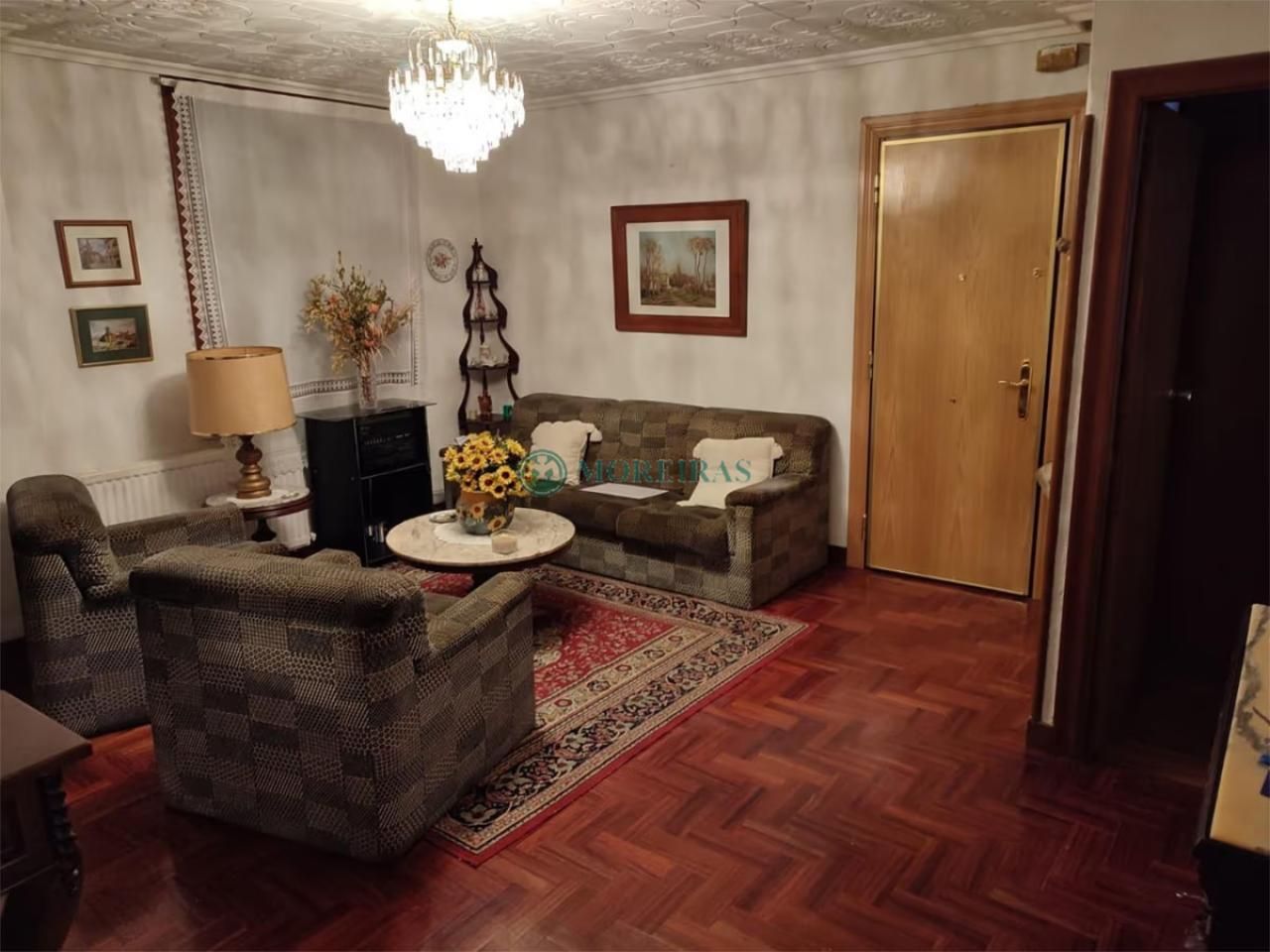 Living room of Flat for sale in Ourense Capital   with Heating, Storage room and Furnished