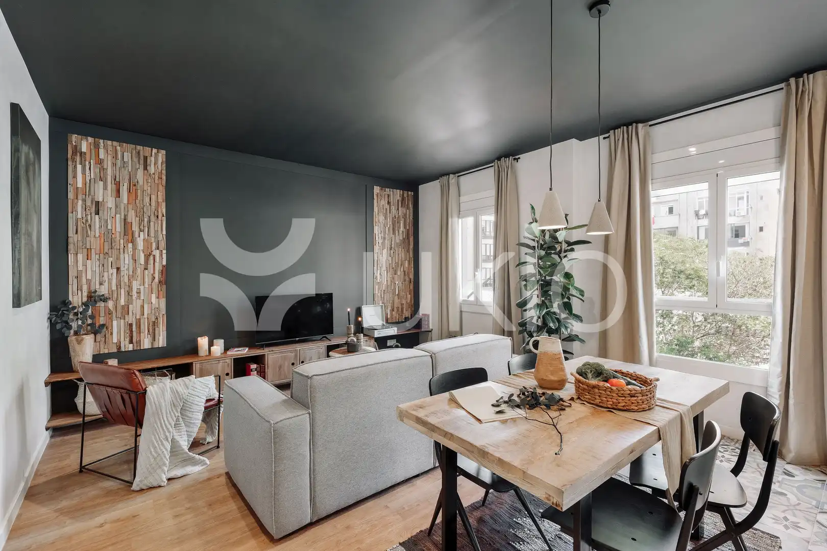 Living room of Apartments for rent in Barcelona  with Air Conditioner, Heating and Furnished