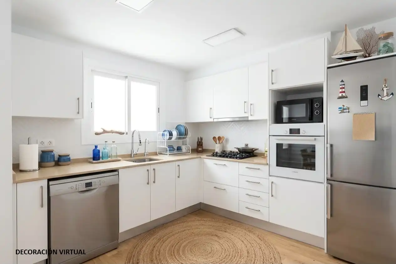 Kitchen of Attic for sale in Vilanova i la Geltrú  with Air Conditioner, Heating and Terrace