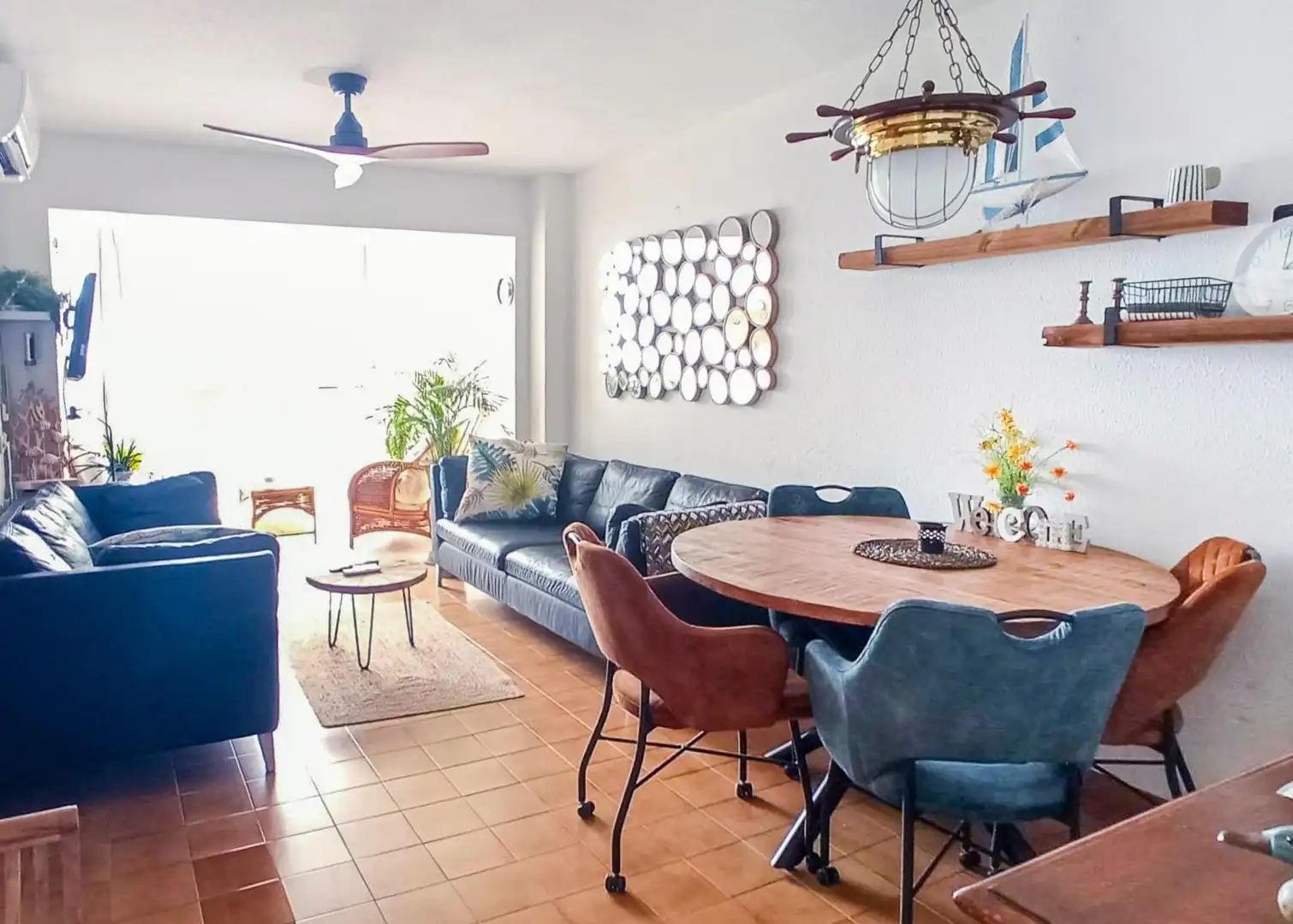 Comedor de Apartamento de alquiler en L'Alfàs del Pi con Aire acondicionado, Jardín privado y Terraza