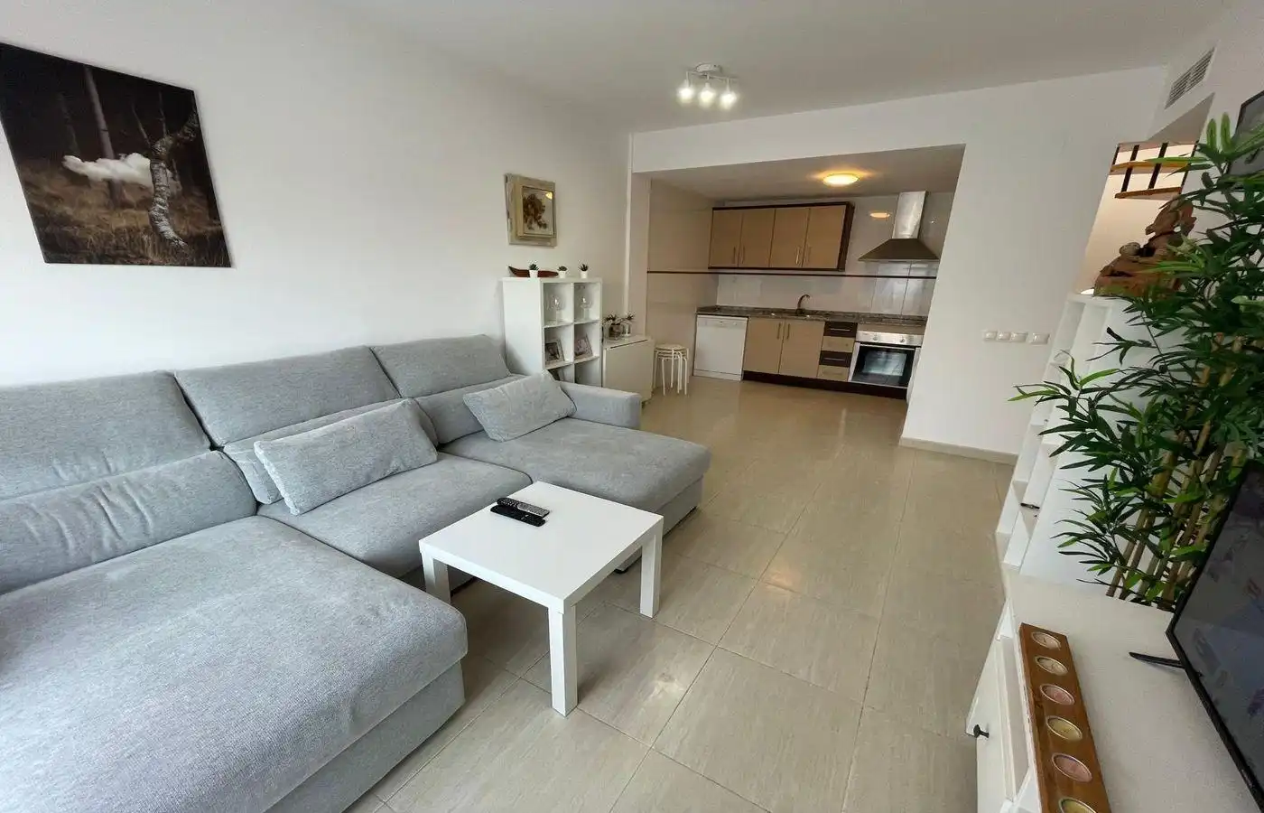 Sala d'estar de Àtic en venda en La Ràpita amb Calefacció, Jardí privat i Terrassa