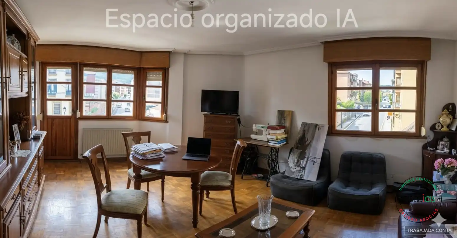 Living room of Flat for sale in Carreño  with Heating, Parquet flooring and Terrace
