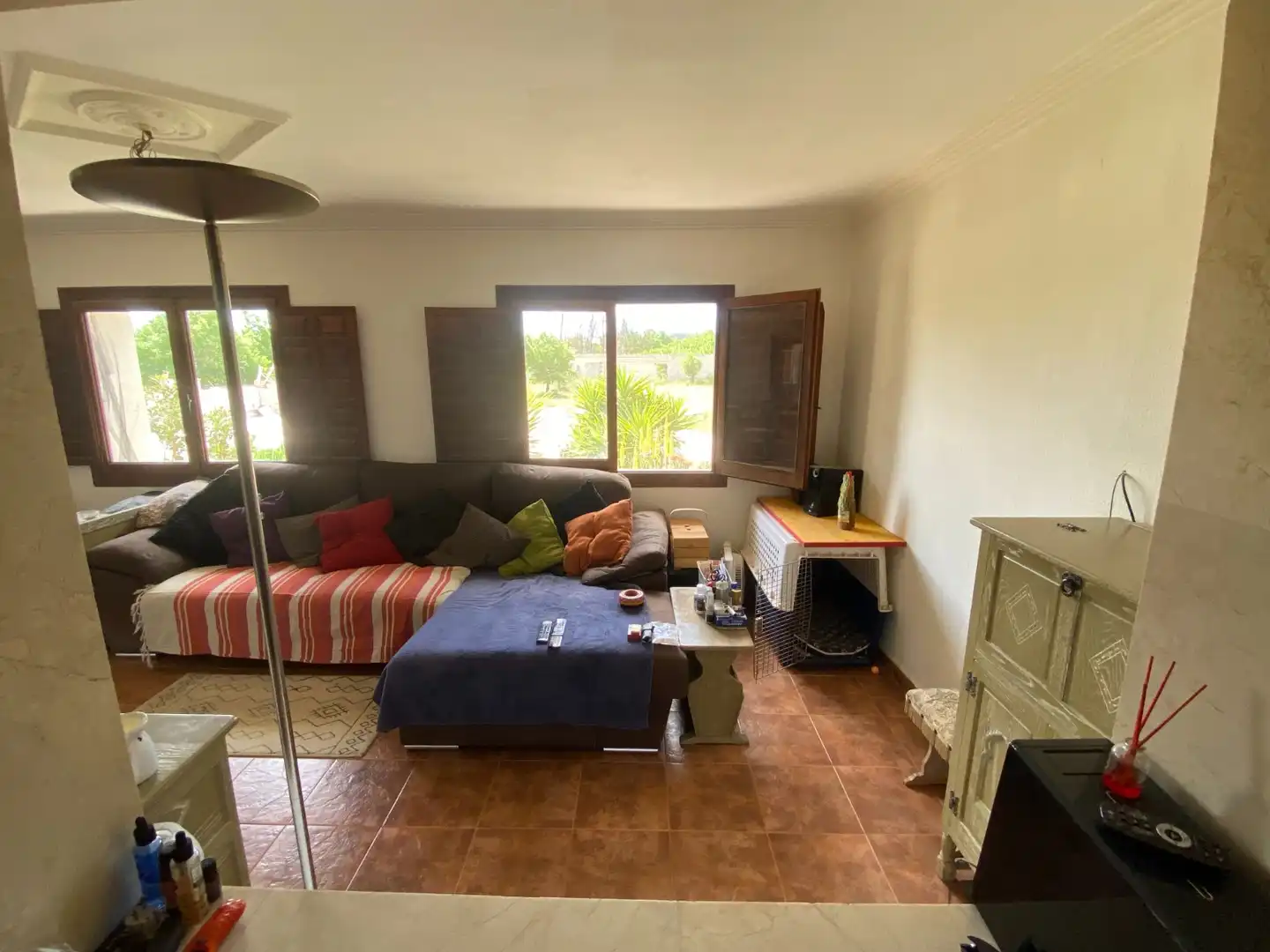 Sala de estar de Finca rústica en venta en Sax con Aire acondicionado, Calefacción y Jardín privado
