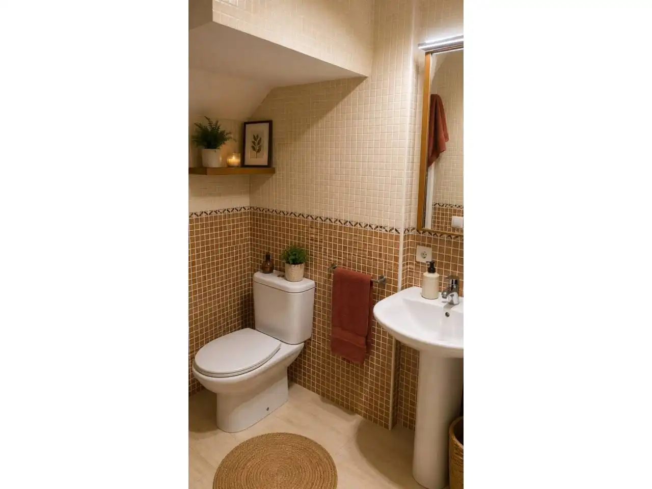 Baño de Casa adosada en venta en Lladó con Aire acondicionado, Calefacción y Jardín privado