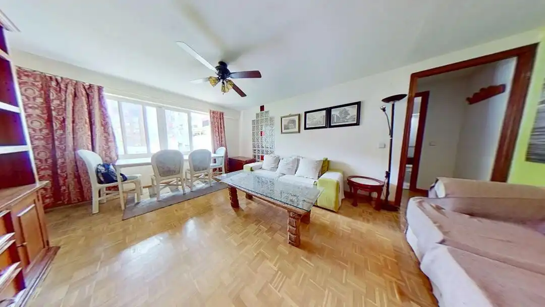 Living room of Flat for rent in  Madrid Capital  with Heating, Private garden and Swimming Pool
